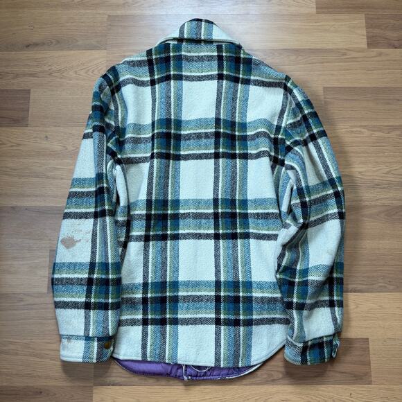 Men's Vintage 70's Matt Andrews Heavyweight Snap Wool Flannel Jacket Sz Medium - Picture 9 of 11